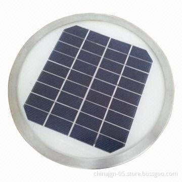 Diameter 240 to 285mm Round Solar Panel for Solar Courtyard Light, with 4W/5W Power and 9V Voltage